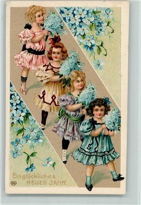 13063963 - New Year - Children with Forget-Me-Not EAS 1908