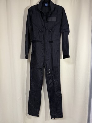 Propper CWU 27/P Flame Resistant Nomex YACL Flight Suit Black Coverall Men's xs 