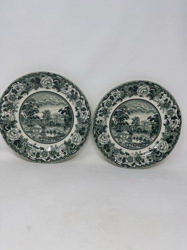 2er Set Legend British Heritage Italio Belmont grüner Steingut Salat 8 Zoll NEU - Bild 2 von 17