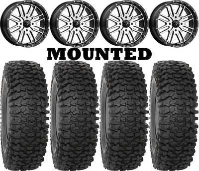 Kit 4 System 3 RC500 Tires 30x10-14 on MSA M38 Brute Machined Wheels POL