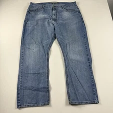 Wrangler Relaxed Boot Cut Jeans Mens 38x30 Medium Wash Cowboy Rodeo Western