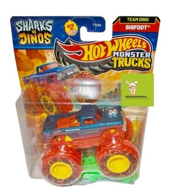 Hot Wheels Monster Trucks TEAM DINO BIGFOOT Truck Sharks VS Dinos ****READ****