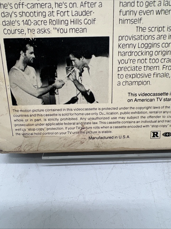 Warner Home Video VHS - Caddyshack - Chevy Chase - Big Box Rare  vintage 1981 - Image 3 of 4