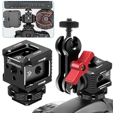 Triple Cold Shoe Mount Adapter Monitor Hot Shoe Extension et Brack |U.S U3B9