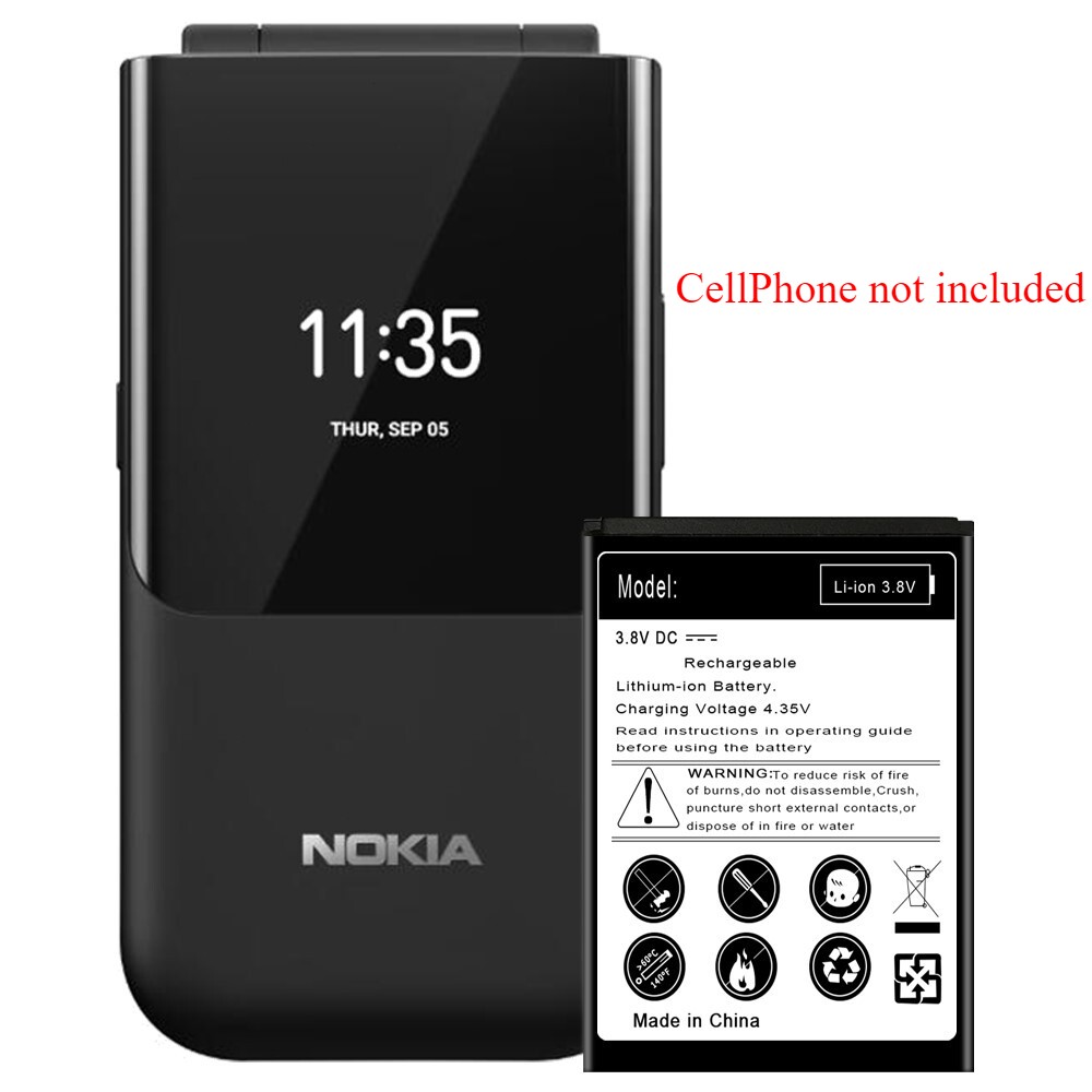 Long Life 2720mAh Extended Slim Battery fits Nokia 2720 V Fl