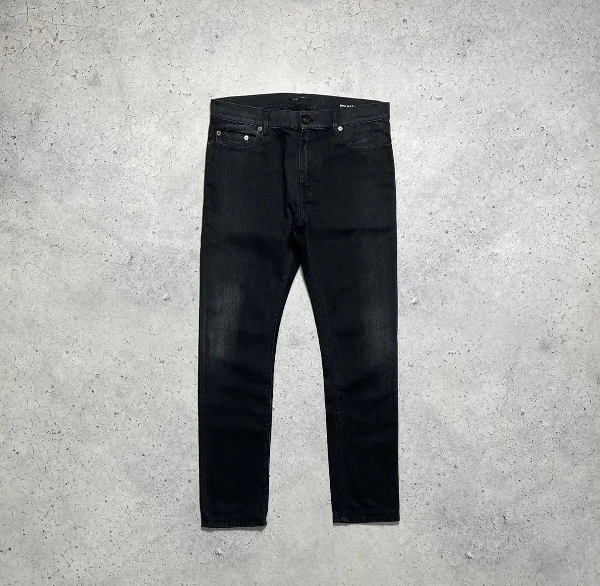 Saint Laurent Paris black denim エディ期 W29 SAINT LAURENT PARIS - D02 M/SK FIVE-ZIP BIKER JEANS These Saint