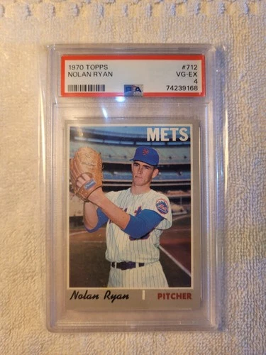 1970 Topps Baseball, #712 Nolan Ryan, Graded PSA 4 VG-EX