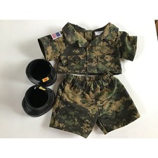 Build A Bear Military Fatigues Outfit Clothes Camouflage 3 Pieces Army Marines