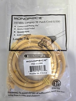 Monoprice 350 MHz Catefory 5E Patch Cord (UTP) #11390