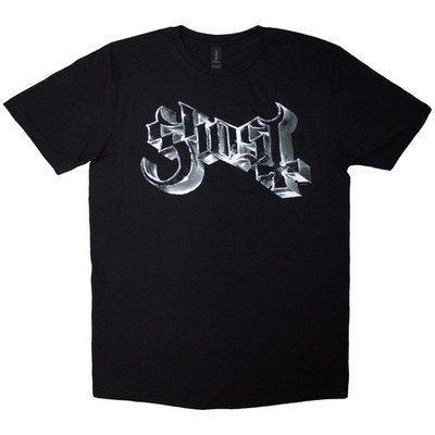 Ghost T-Shirt ''Chrome Logo'' (schwarz) - Eye Drop Select NEU
