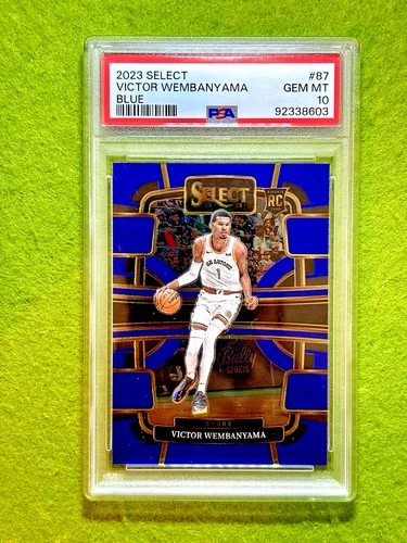 Victor Wembanyama PSA 10 BLUE PRIZM ROOKIE CARD 2023 Panini Select CONCOURSE RC