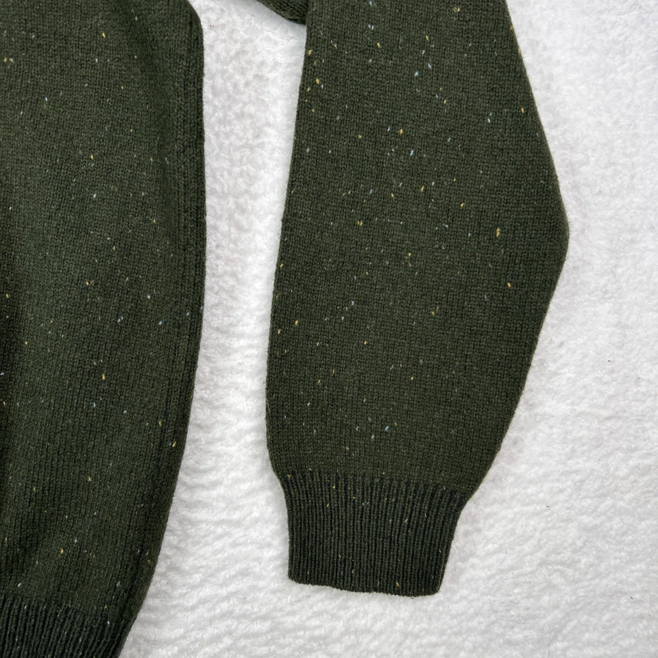 VTG Structure Wool Blend Sweater Dark Green Men’s Medium - Image 2 of 4