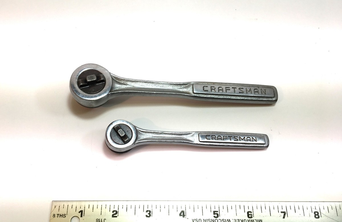 Vintage Craftsman Ratchets 1/4 43178 & 3/8 43788 -V- Thumbwheel