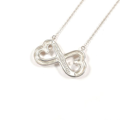 TIFFANY&Co. Collana Doppio Cuore Sfregamento Paloma Picasso Argento925 Donna - Foto 3 di 8