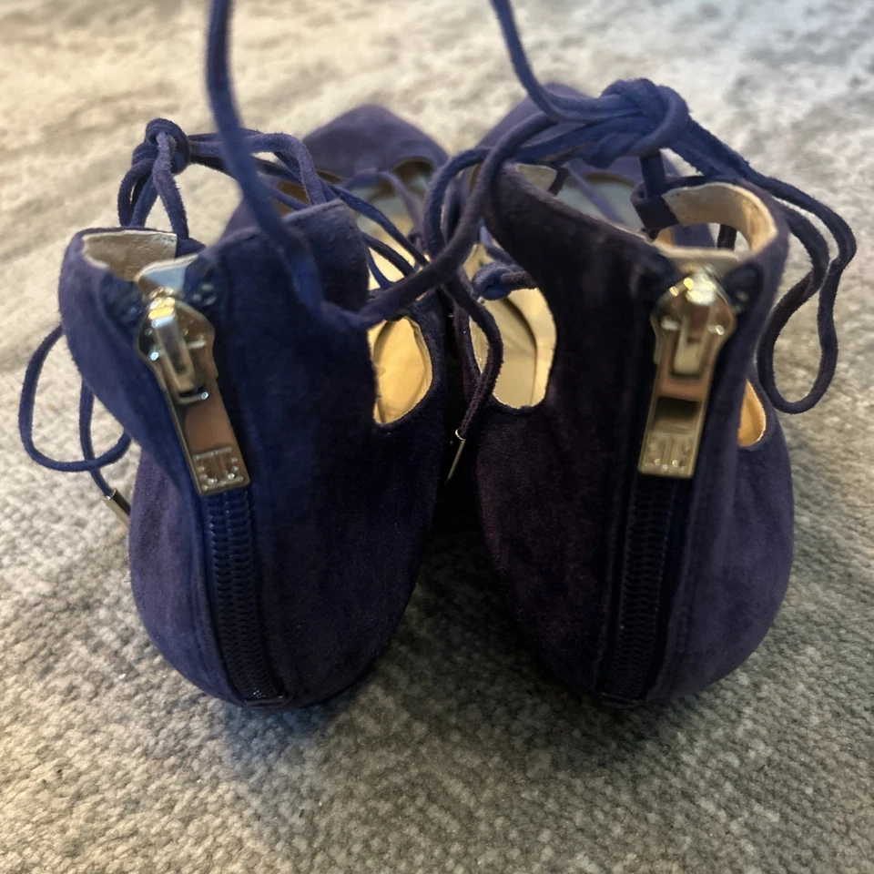 Ballets planos de gamuza púrpura Ivanka Trump Tropica para mujer talla 9 Foto 3 de 4