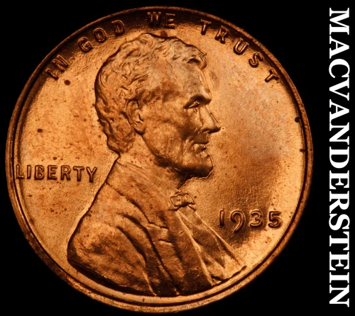 1935 Lincoln Wheat Cent- Choice Gem Brilliant Uncirculated Luster #J3216