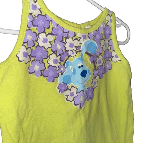 HTF Vintage Nick Jr Blue’s Clues Toddler 3T Tank Top Dog Blue 2004 - Picture 2 of 4