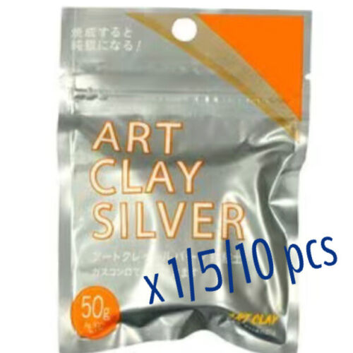 Art Clay Silver 50g Precious Metal Clay for Handmade pack of 1/5/10 - Picture 1 of 12