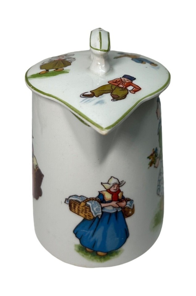 Vintage Edwin Knowles Duch Pitcher with Lid Semi Vitreous for Milk