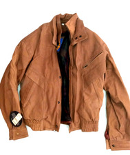 Women's 80's Leather Jacket - Tan - Medium - Leathermode New W/ Tags