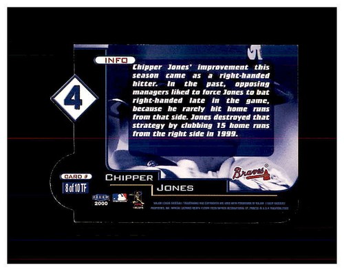 CHIPPER JONES YOU U PICK SEE EVERY CARD BRAVES HARD TO FIND 100,S ALL CHIPPER !! - Picture 98 of 436