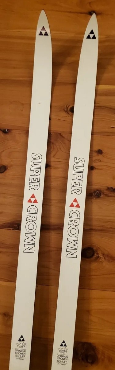 Vintage Fischer Super Crown Cross-Country Skis, 190 cm, EUC