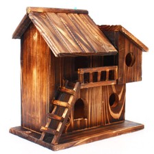 Mini Bird House Wood Nest Bird House Mini Squirrel Cage For Garden Decoration