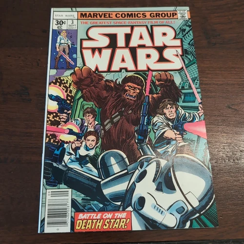 Star Wars #3 (Marvel 1977) First Print! 1st Cover App Han Solo & Chewbacca. 