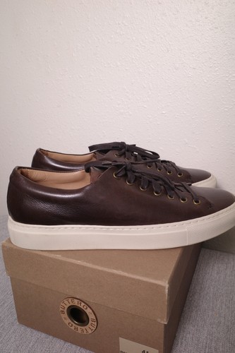 New in Box Men's Buttero EU 41 US 8/9 Real Leather Sneakers Made in Italy Brown - Picture 4 of 15