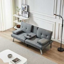 Sofa Bed Fabric Manhattan Recliner 3 Seater Modern Luxury Design Home Grey