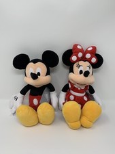 Disney Mickey Minnie Mouse Plush 13 NWT Soft Stuffed Doll Bean Bag Bottom SET