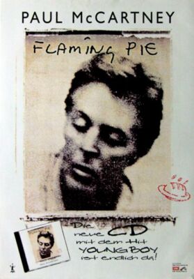 PAUL McCARTNEY - BEATLES - 1997 - Promotion - Plakat - Flaming Pie - Poster