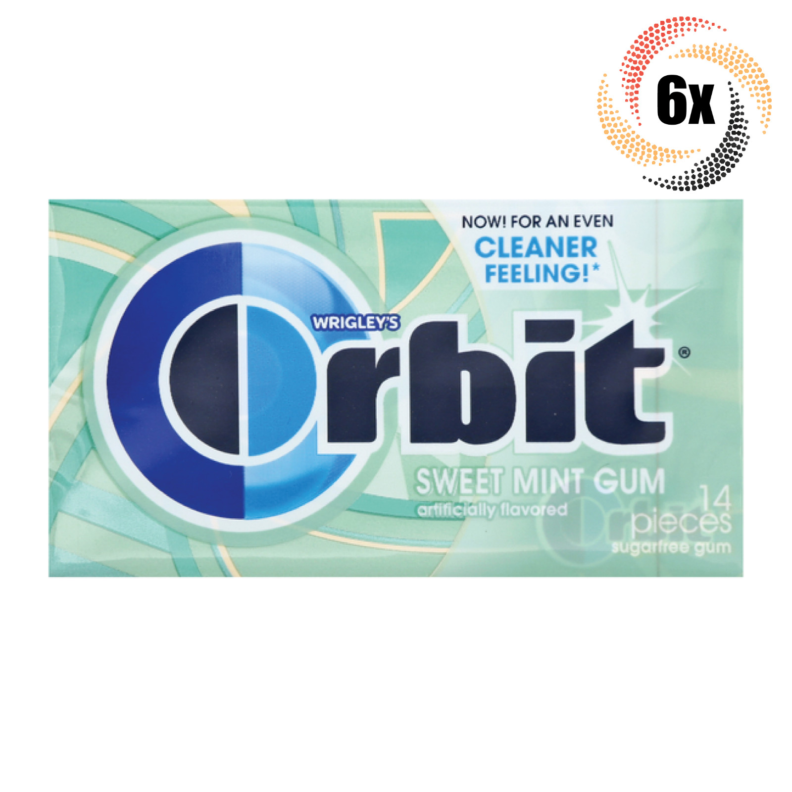 6 упаковок жевательной резинки Orbit Sweet Mint без сахара 14 штук в упаковке Быстрая доставка 3390₽