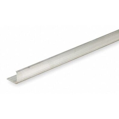 Zoro Select 2Rrw5 Stair Edging,Silver,96In W,Aluminum