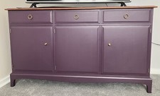 Stag Minstrel Cabinet Cupboard Sideboard Painted Purple Cherrywood Sturdy