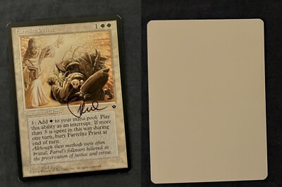 farrelite priest - artist proof signed by phil foglio - mtg, fallen empires