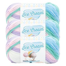 (3 Pack) Lion Brand Yarn 923-254G Ice Cream Yarn, Love Potion
