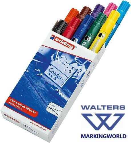 Marcadores permanentes Edding 2200 C | Punta de cincel de 1 - 5 mm | Todos los colores | Caja 10 - Imagen 18 de 18