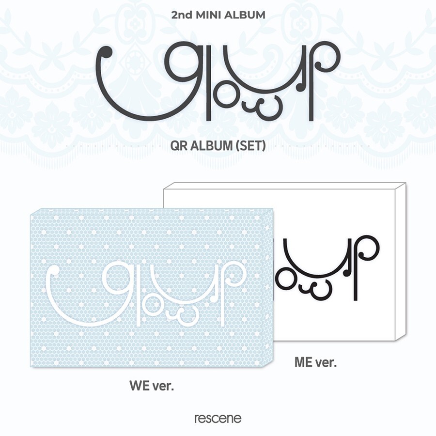 RESCENE [GLOW UP] 2nd Mini Album QR 2 Ver SET/2 QR+12 Photo Card K