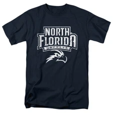 University of North Florida Adult T-Shirt Distressed Primary, Navy, S-5XL