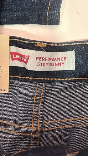 Levis 510 Skinny Fit Stretch Jeans Skinny From Hip to Ankle Size 28x30 Dark Blue - Picture 14 of 16