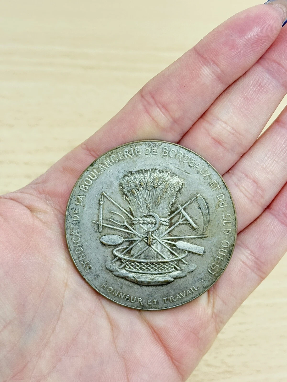 Médaille Syndicat De La Boulangerie De Bordeaux Et Du Sud Ouest 56,75 Grammes