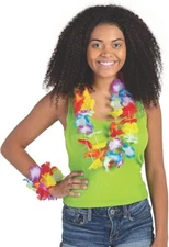 Fun Express Bright Jumbo Flower Leis, 12 Pieces