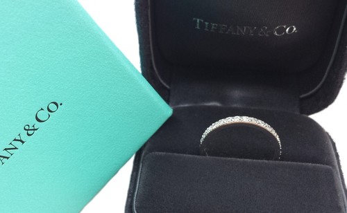 Tiffany & Co. Novo 0.23ct Half Circle Diamond Wedding Band / Ring - Picture 7 of 7