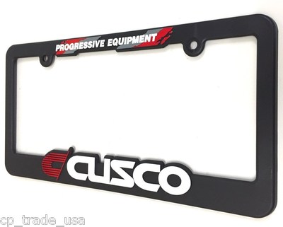 CUSCO License Plate Frame '' Progressive Equipment '' 