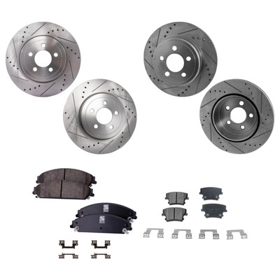 Front & Rear Brake Disc Rotors and Pads Kit for Chrysler 300 Dodge Charger 07-16