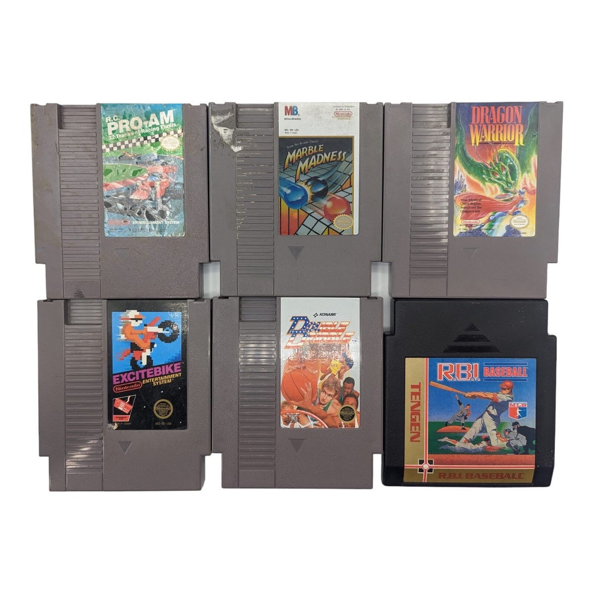 Nintendo NES Game Lot of 6 games w/ Excitebike RC Pro-Am Marble