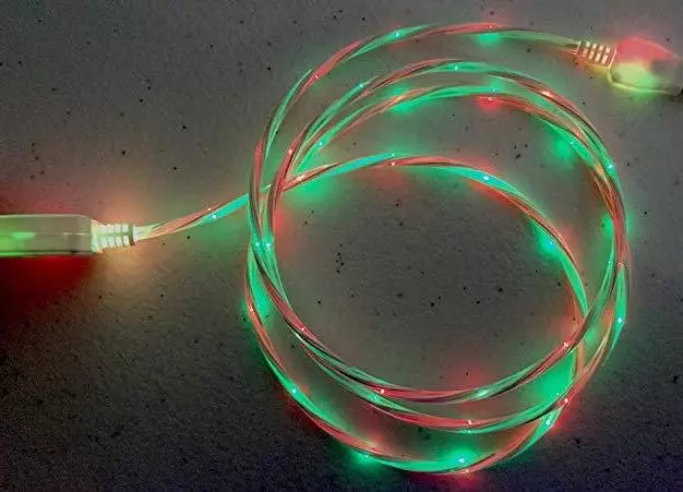 DUAL COLOR LED light power cord charger cable for MICRO USB ANDROID SMART PHONES - Image 2 of 4