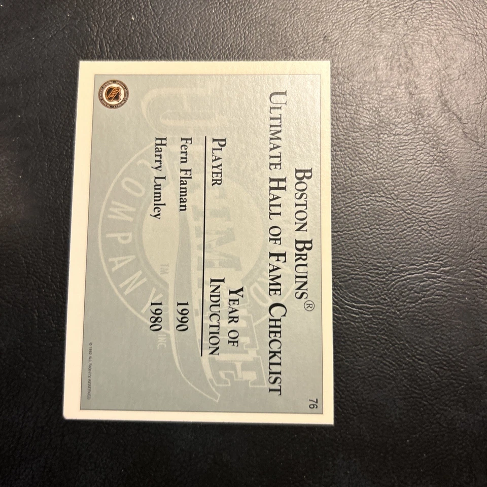 B15 1991/92  Ultimate Hockey Original Six 6 #76 Fern, Flaman Boston Bruins - Image 2 of 2