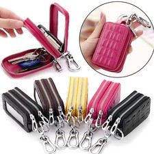Leather Key Holder Car Key Loop Wallet Mini Keychain Bag Practical Key Organizer